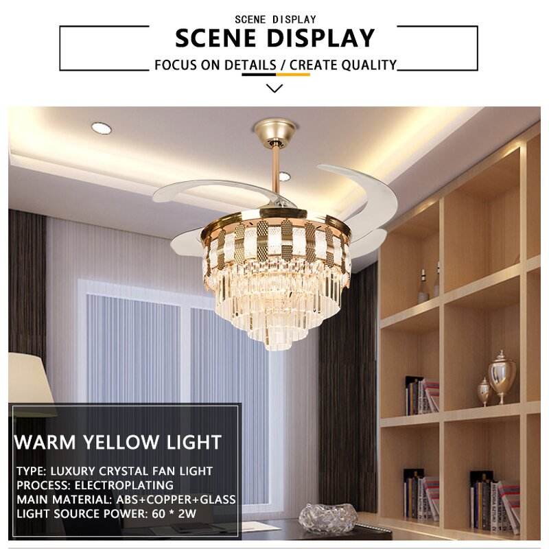 Fan Light Manufacturer - 2024 New 42 Inch Invisible Simple Modern Soft