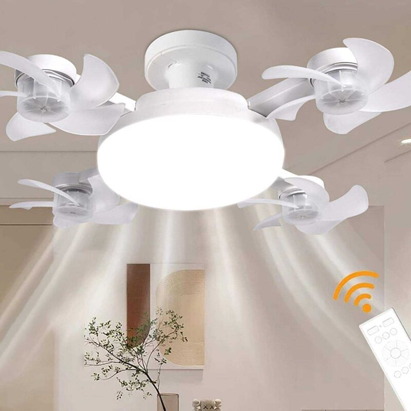 LED Ceiling Fan Light Manufacturer - E27 5 Blades Criss-Cross Remote