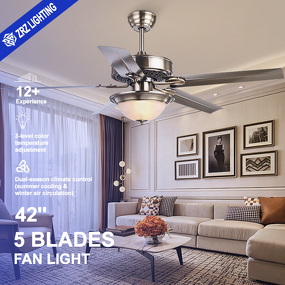 Ceiling Fan Lamp Manufacturer - 42 Inch Retro Industrial 5 Blades Luxury