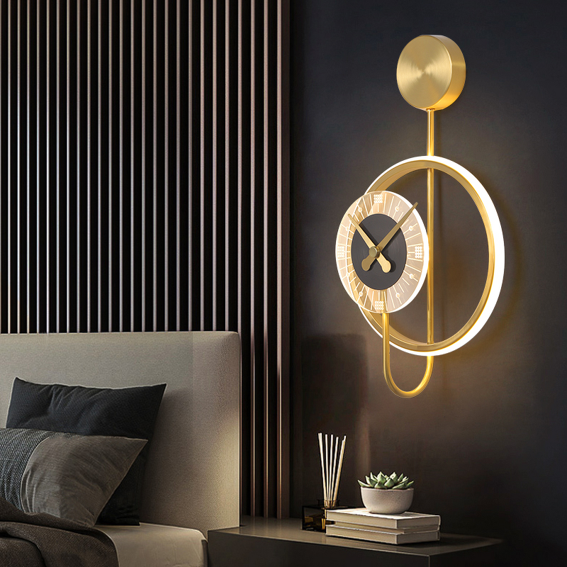 Bed Head Light Manufacturer - Luxury Creative Wall Lamp Clock Technology