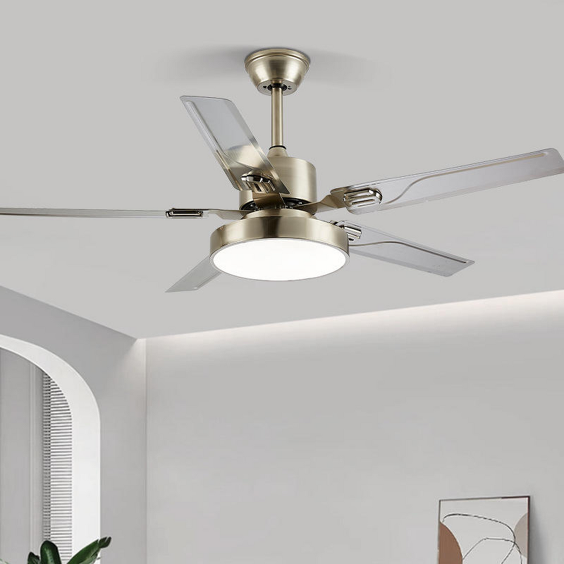 LED Ceiling Fan Factory - Modern DC 220V Stainless Steel Blades Remote