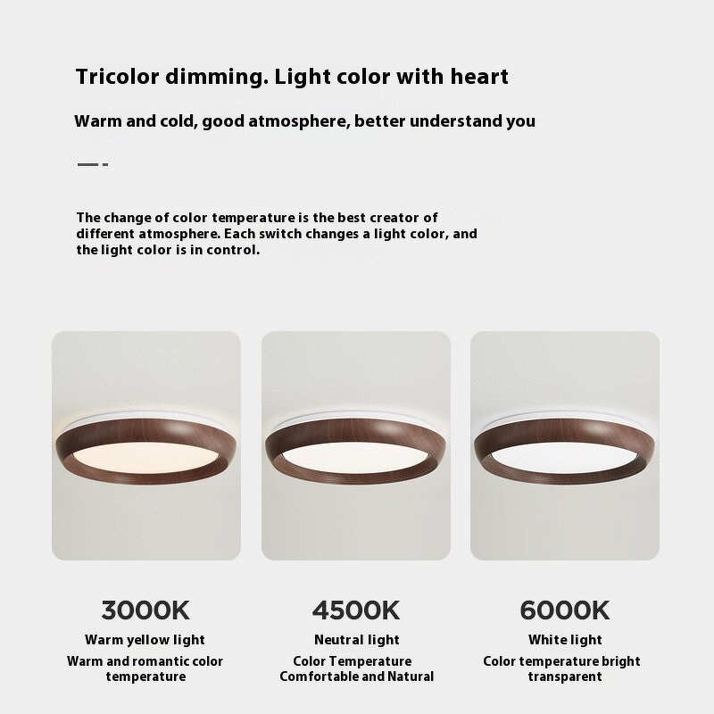 LED Ceiling Lights Manufacturer - Vintage Retro Wood Grain Eye Protecting