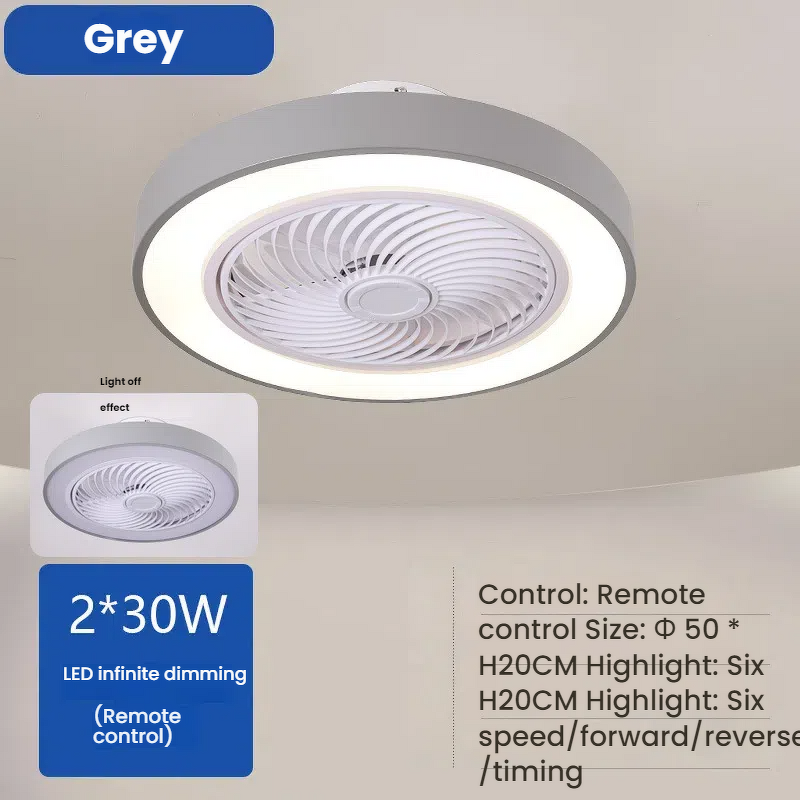 LED Ceiling Fan Manufacturer - Round Quiet DC Motor 3 5 Blades Remote