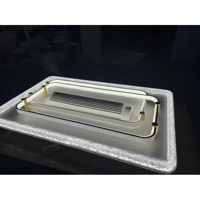 LED Ceiling Fan Factory - Modern Indoor AC Motor Remote Stylish Acrylic