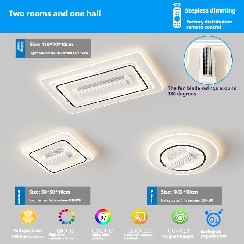 Bladeless Ceiling Fan Manufacturer - Leafless Full Spectrum LED Remote