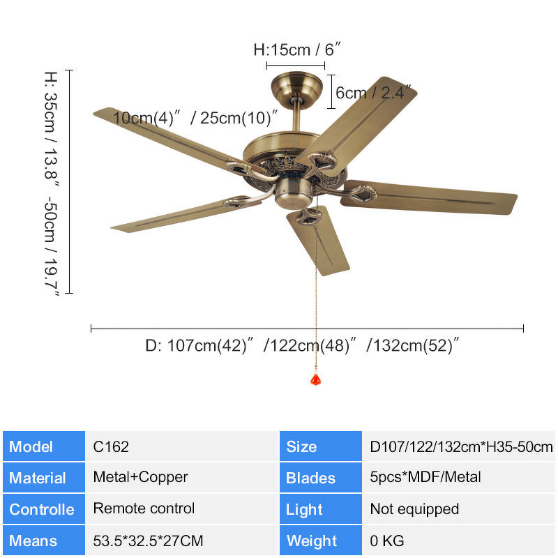 LED Ceiling Fan Manufacturer - Hot Sale 5-Blade Silent High Wind DC Motor