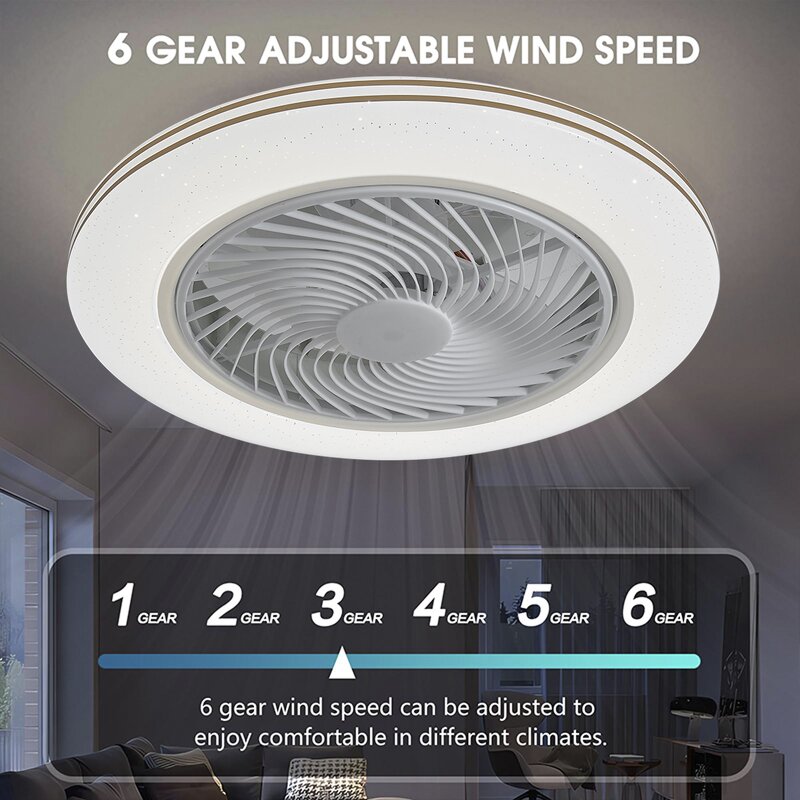 LED Ceiling Light Manufacturer - Dimmable Built-in Fan Remote DC Motor