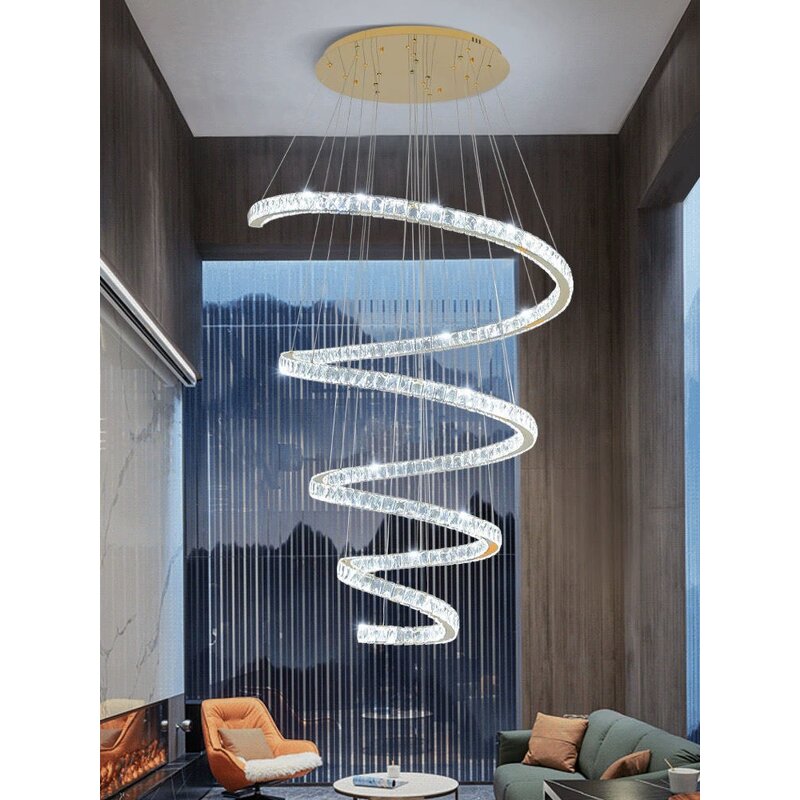 Crystal Chandelier Manufacturer - Light Luxury Rotating Ring Stainless Steel