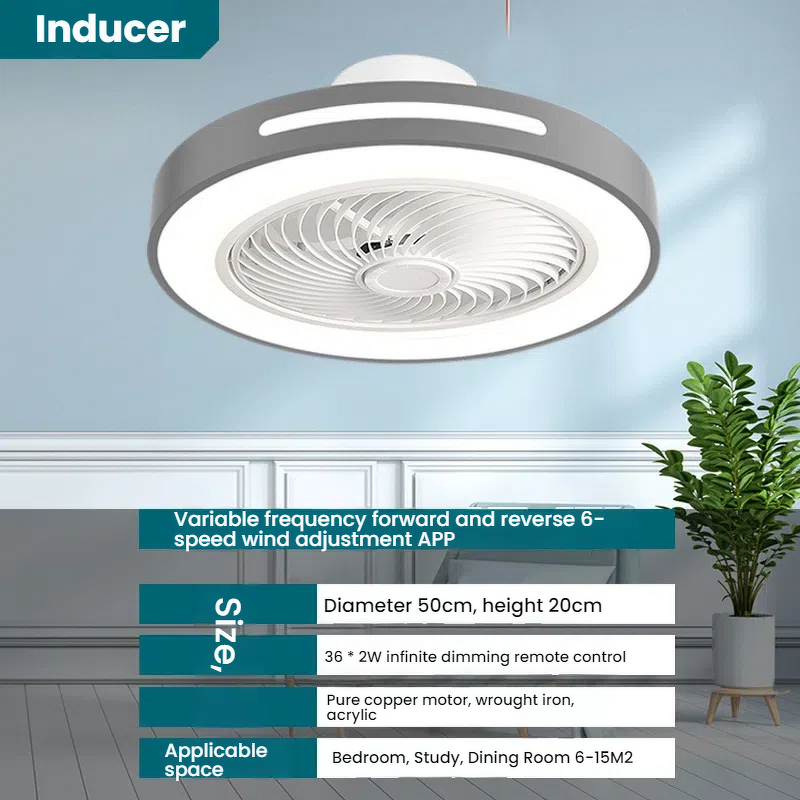 Ceiling Fan with Light Factory - Modern 3-Blade LED DC Motor Dimmable Remote