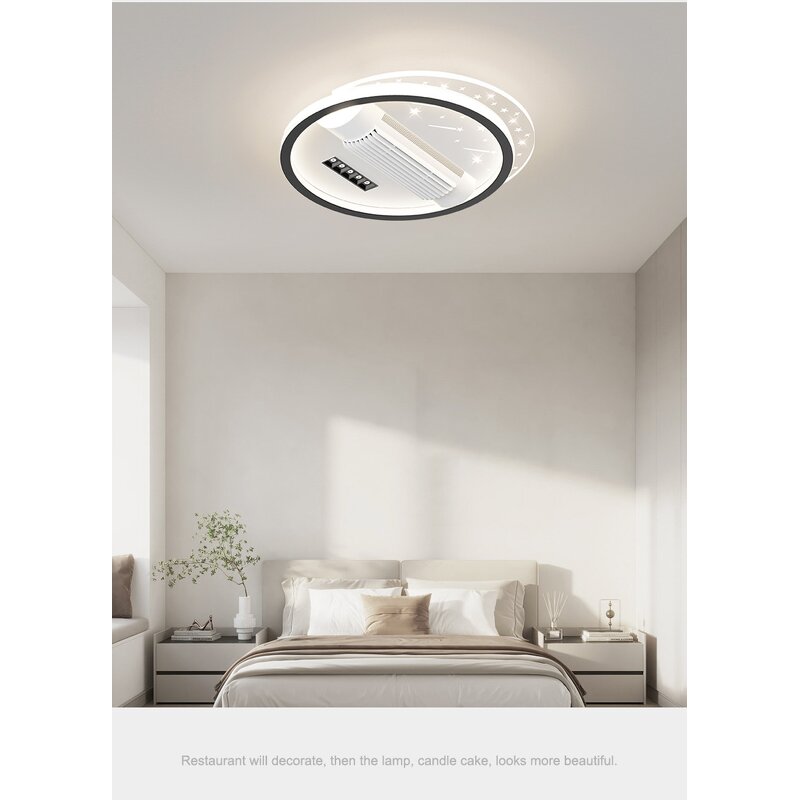 LED Ceiling Fan Manufacturer - Simple Leafless Integrated Acrylic Remote