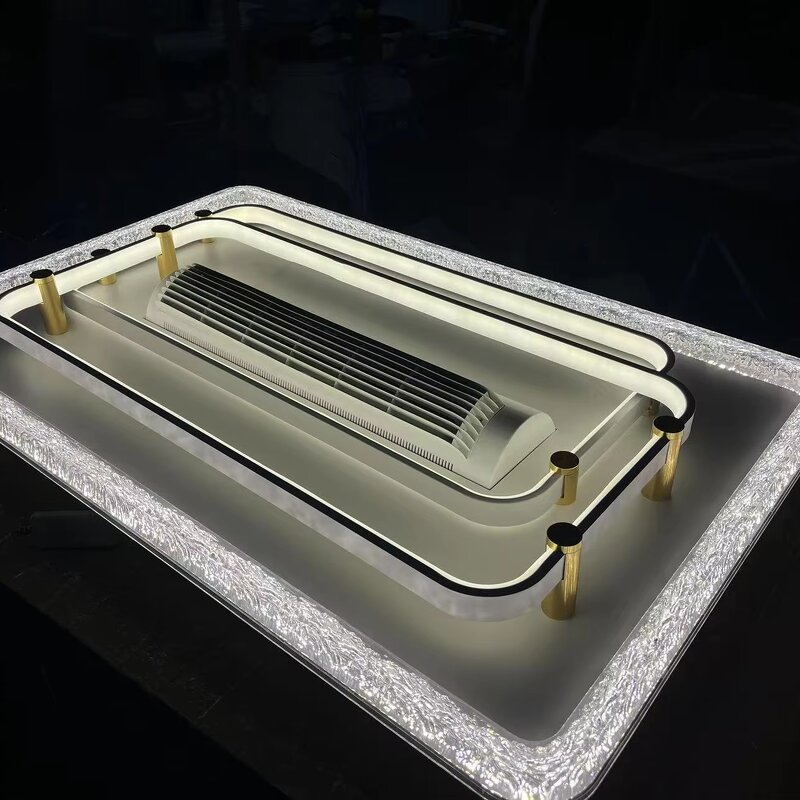 LED Ceiling Fan Factory - Modern Indoor AC Motor Remote Stylish Acrylic