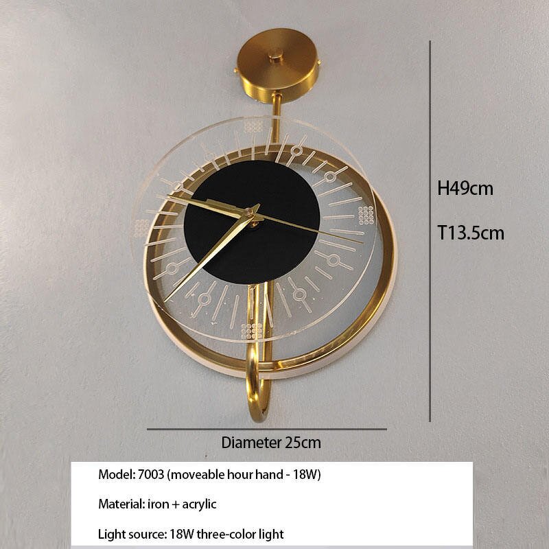 Bed Head Light Manufacturer - Luxury Creative Wall Lamp Clock Technology