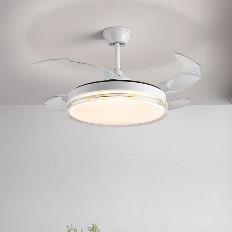 LED Ceiling Fan Light Factory - Modern Nordic Retractable Intelligent