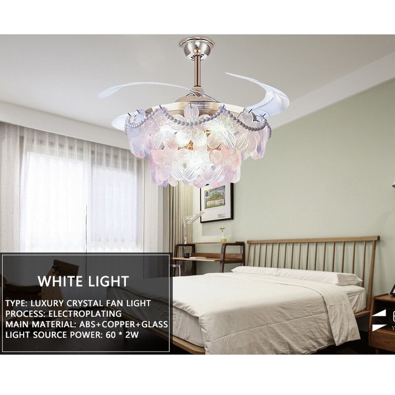 LED Fan Lamp Factory - Modern Invisible Design Iron Body Wholesale