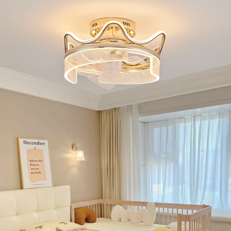 LED Ceiling Fan Light Factory - Minimalist Acrylic Aluminum 360 Degree Moving