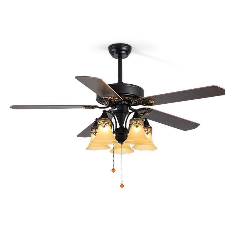 LED Ceiling Fan Light Manufacturer - 42 Inch Silent Pure Copper Motor Wooden