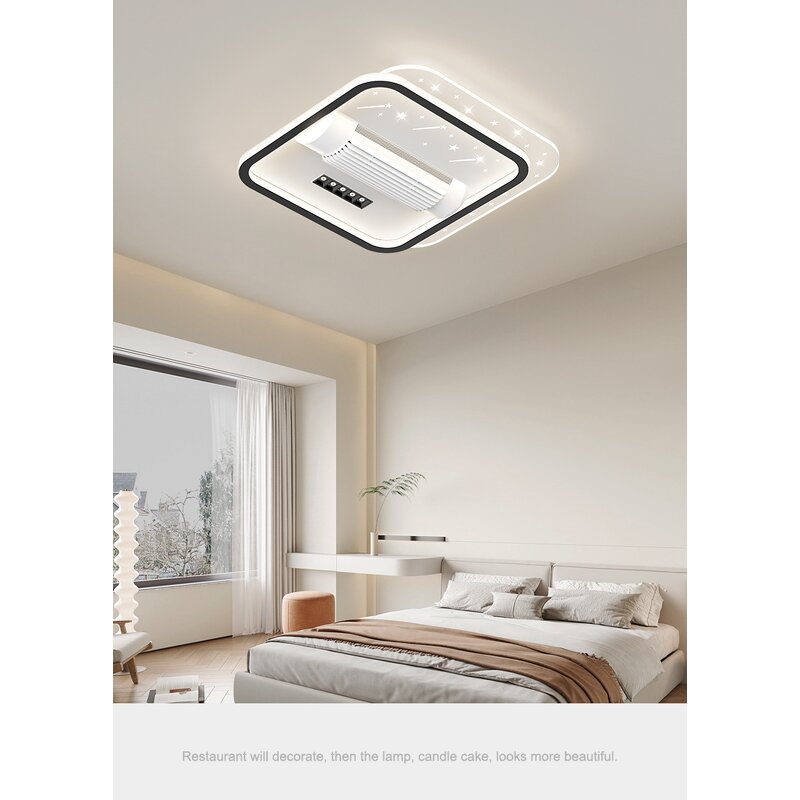 LED Ceiling Fan Factory - Simple Leafless 220V AC Metal Acrylic Remote