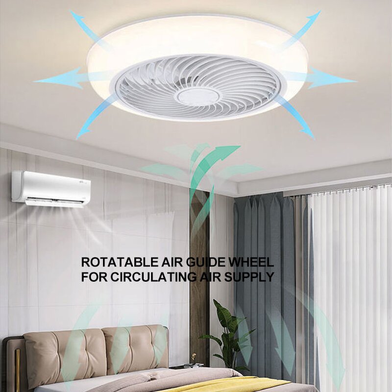 LED Ceiling Fan Factory - Lightweight Round Remote Silent DC Motor