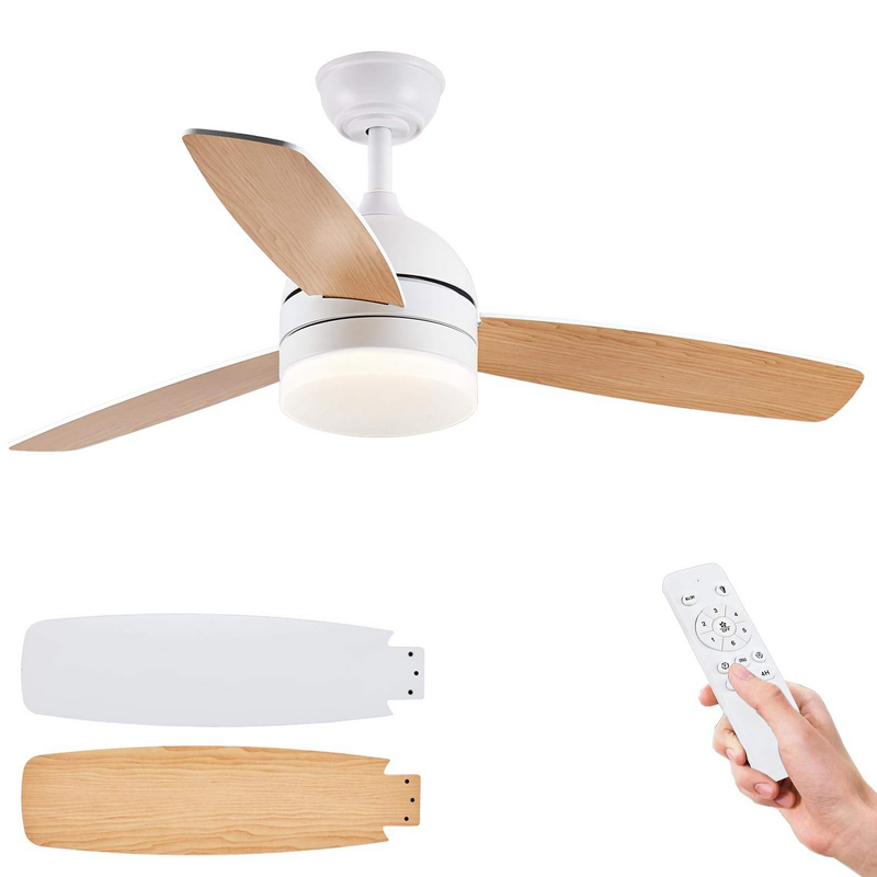 LED Ceiling Fan Manufacturer - 42 Inch DC Motor 3 Wood Blades 6-Speed