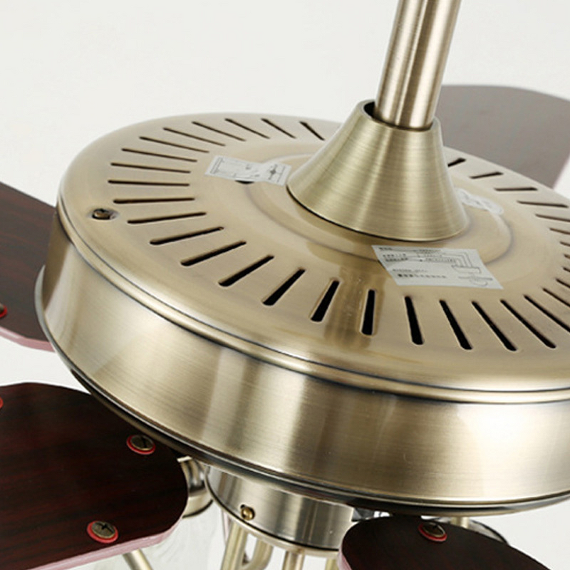 Ceiling Fan Factory - 42 Inch Wooden Leaf E27 Remote Light Kit