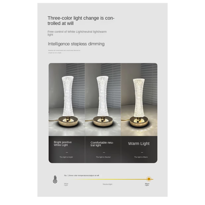 LED Table Lamp Factory - 2024 Patent Nordic USB Touch Aluminum Iron