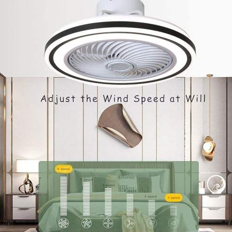 Ceiling Fan with Light Factory - Six Speed Dimmable Three Color Full Copper