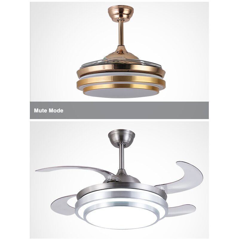 Ceiling Fan with Light Factory - 42 Inch ABS LED Remote Control DC