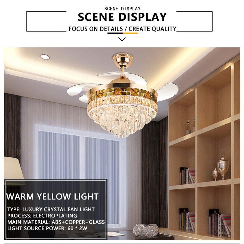 LED Ceiling Fan Factory - Nordic Modern Chandelier Remote Control