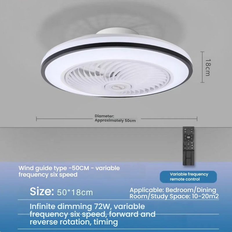 LED Ceiling Light Factory - Dimmable Built-in Fan Remote Modern Design