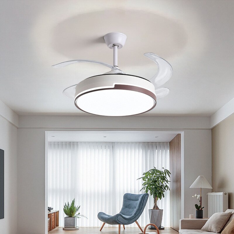 LED Fan Lamp Manufacturer - Integrated Iron Body DC Motor Invisible