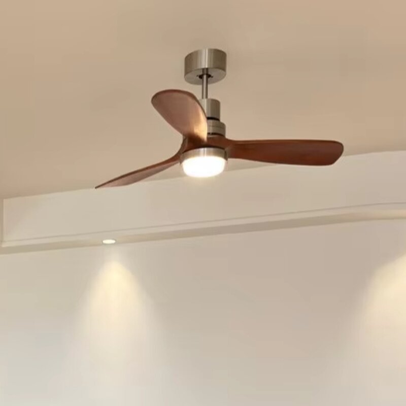 LED Fan Light Factory - American Style All-Copper CE DC Motor Solid Wood