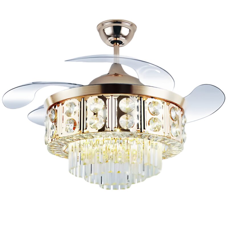 Ceiling Fan Light Factory - Wholesale 42 48 Inch Luxury Crystal LED