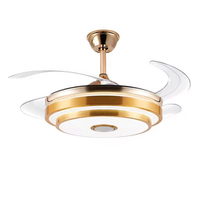 LED Chandelier Fan Manufacturer - Bluetooth Music Gold Invisible