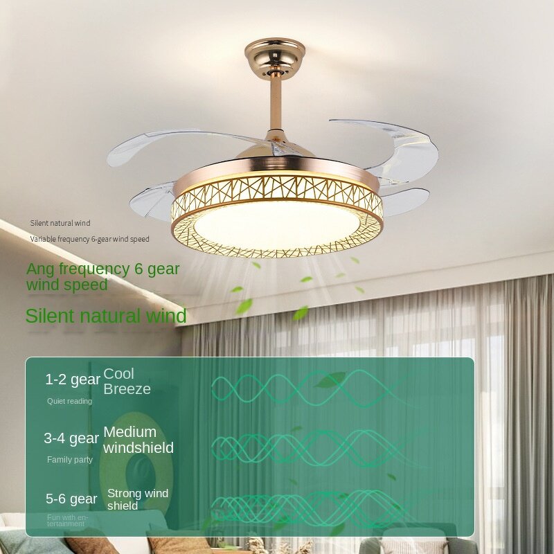 LED Chandelier Fan Factory - Smart Home Invisible Wind Integrated Lamp