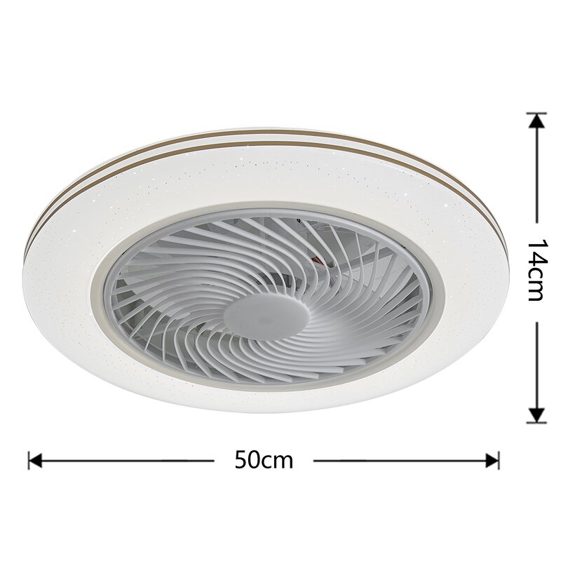 LED Ceiling Light Manufacturer - Dimmable Built-in Fan Remote DC Motor