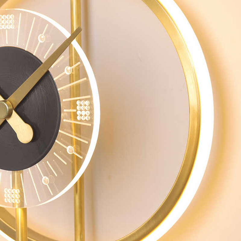 Bed Head Light Manufacturer - Luxury Creative Wall Lamp Clock Technology