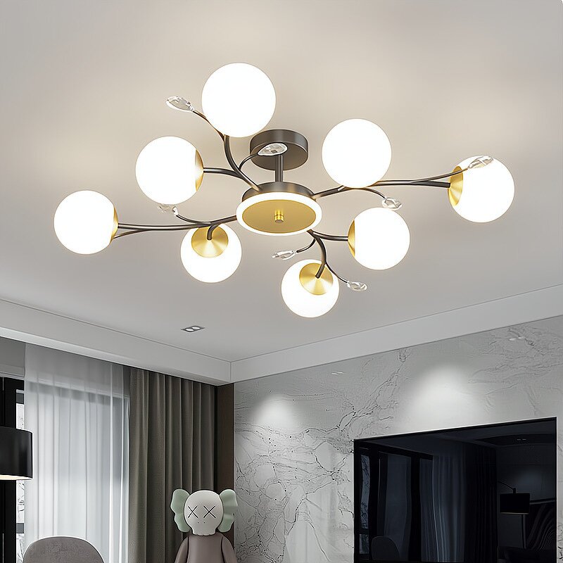 LED Ceiling Lights Manufacturer - Nordic Post-Modern Golden Multi-Head