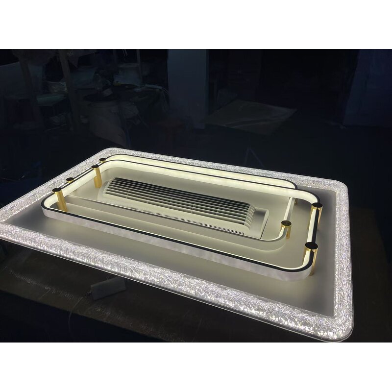 LED Ceiling Fan Factory - Modern Indoor AC Motor Remote Stylish Acrylic