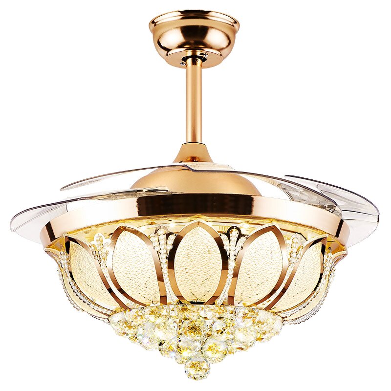 LED Ceiling Fan Light Manufacturer - Modern Luxury 220V AC DC Motor Remote