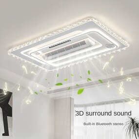 Bladeless Ceiling Fan Light Manufacturer - 6 Speed Remote Dimmable LED Music Sync