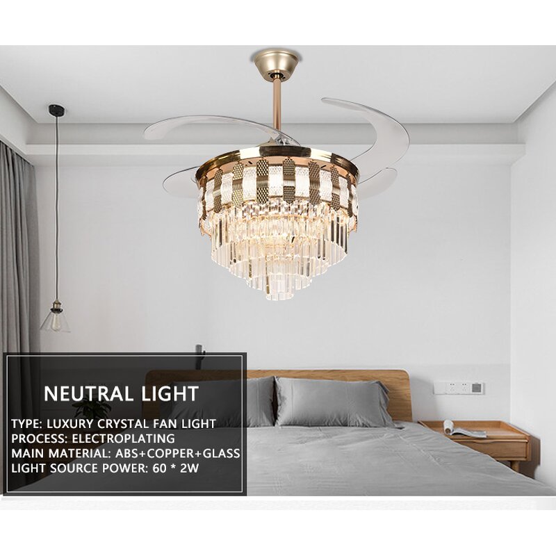 Fan Light Manufacturer - 2024 New 42 Inch Invisible Simple Modern Soft