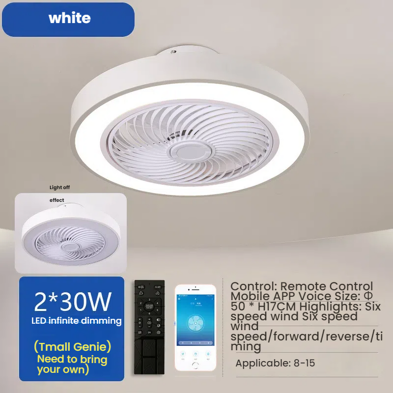 LED Ceiling Fan Light Manufacturer - Round Remote 3 5 Blades Quiet DC