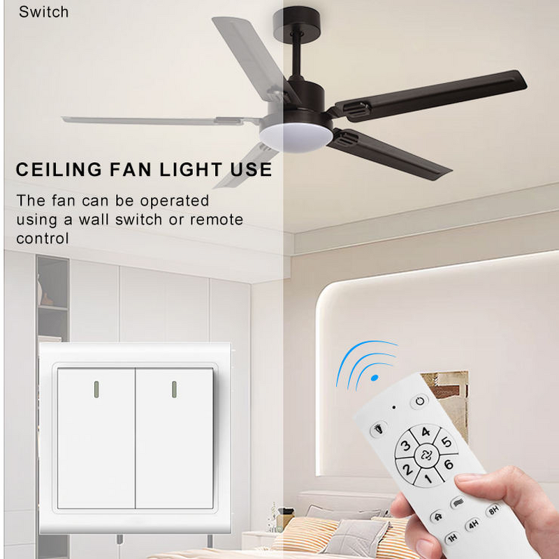 LED Ceiling Fan Factory - Modern DC 220V Stainless Steel Blades Remote