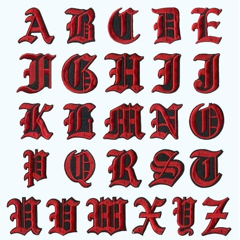 Embroidery Patch Factory - OEM Gothic Style 3D Letter Patches