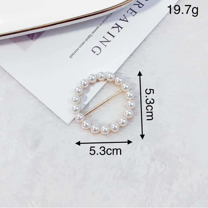 Scarf Buckle Factory - OEM Round Jewelry Metal Pearl Buckle