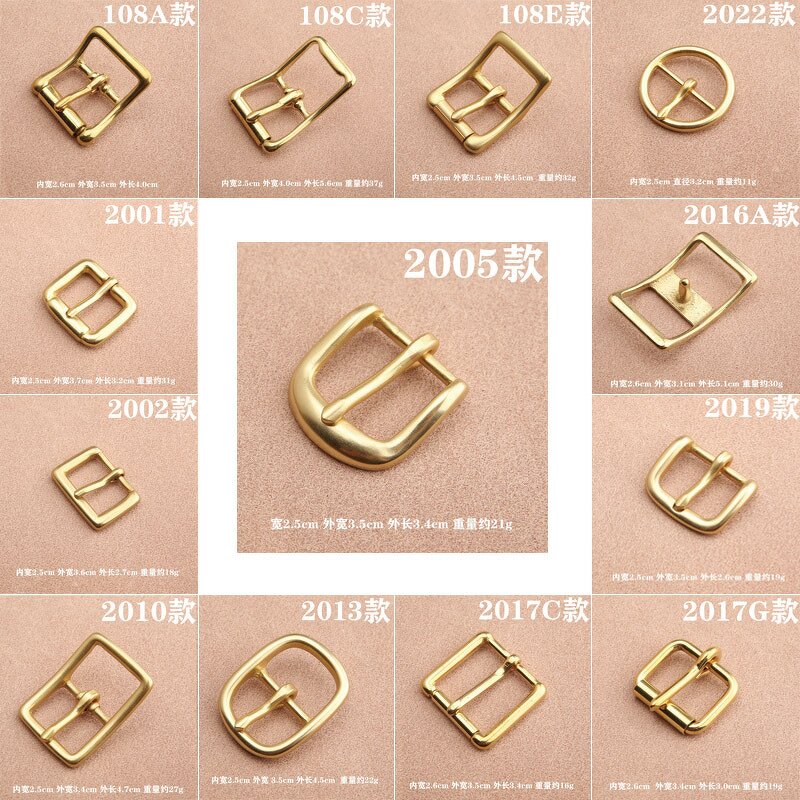 Pin Buckle Factory - OEM 25mm Brushed Bronze Gold Metal