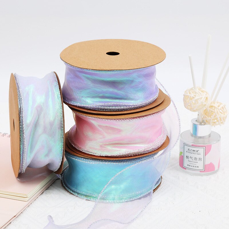 Ribbon Factory - OEM 4cm Shiny Colorful Hazy Hair Bow