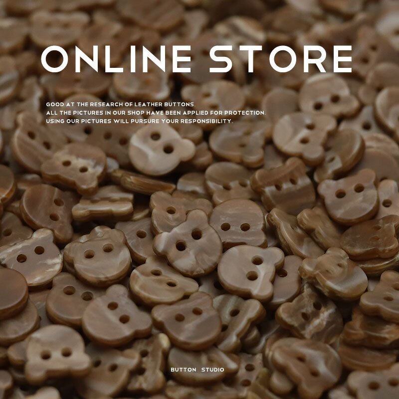 Resin Button Factory - OEM Bear Heart 2 Hole Various Shape