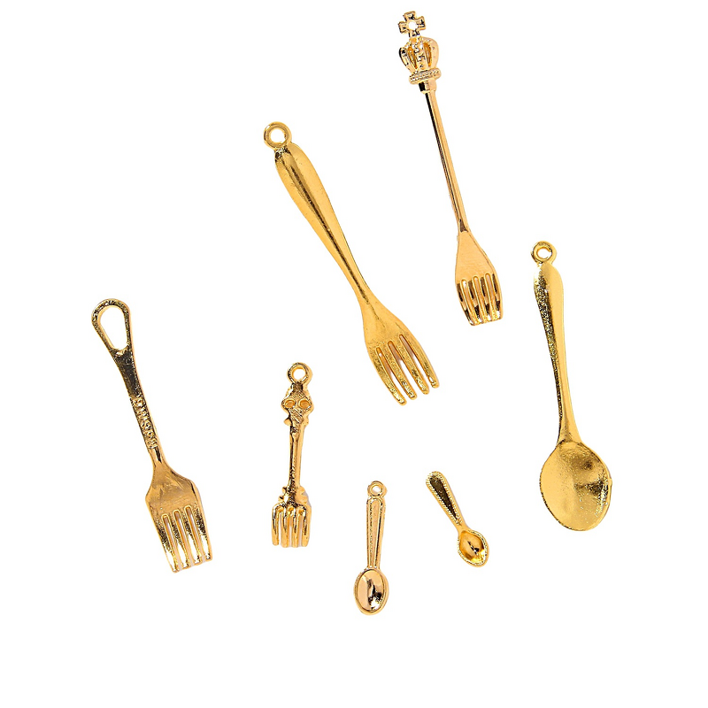 Resin Accessories Factory - OEM Miniature Food Fork Spoon