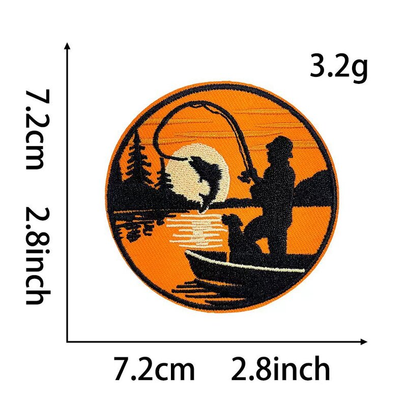 Embroidery Patch Factory - OEM PVC Felt Garment Fish Angler